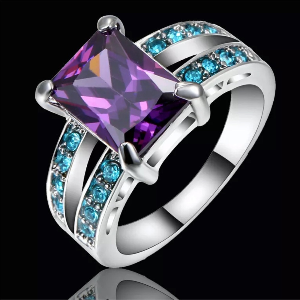 Purple Silver Ring - image 2